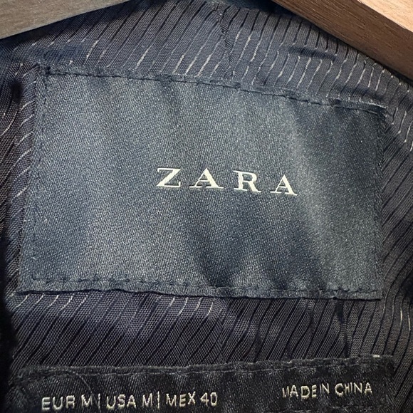 Zara Black Faux Suede Jacket | Size Medium - Picture 5 of 8